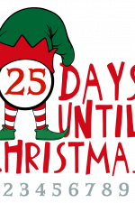 Elf Countdown Monogram, Christmas Free Svg File