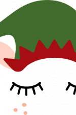 elf face with lashes, christmas free svg file images