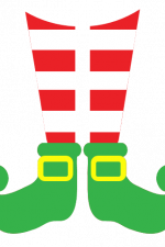 Elf Leg Monogram, Christmas Free Svg File