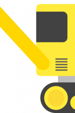 excavator, digger construction - free svg file for members