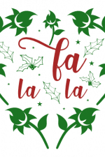Fa La La, Santa, Christmas Free Svg File