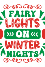 Fairy Lights On Winter Nights, Christmas Free Svg File
