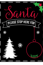 Family Santa Chalkboard, Christmas Free Svg File