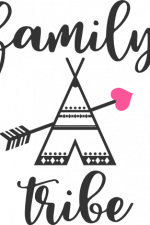 family tribe, teepee with arrow, wedding free svg file