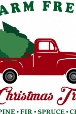 farm fresh christmas trees pine fir spruce cedar, truck, holiday free svg file
