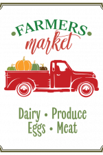 Farmers Market Dairy Produce Eggs Meat Free Svg File