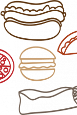 fastfood bundle, taco, pizza, burger, submarine free svg file