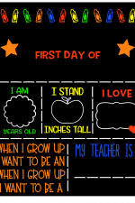 First Day Of School, School, Chalk Board - free svg file for members