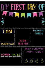 First Day School Chalkboard - free svg file for members