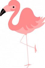 flamingo standing on one leg, clipart, summer free svg file