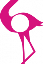 flamingo standing on one leg, monogram frame free svg file