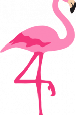 flamingo standing on one leg, summer free svg file