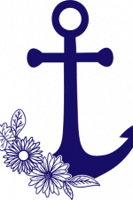 floral anchor, sailing - free svg file for members