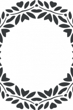 floral circle monogram frame, decorative free svg file