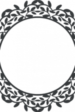 floral decorative circle monogram frame free svg file