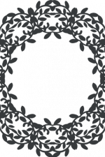 floral decorative circle monogram frame free svg file