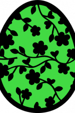floral design egg, decorative free svg file
