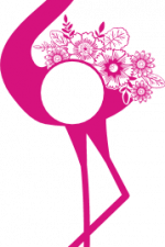 floral flamingo monogram frame, flowers, summer free svg file