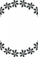 floral, flower blooms, circle monogram frame free svg file
