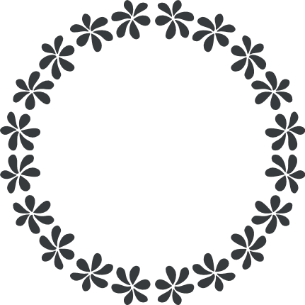 floral-flower-blooms-circle-monogram-frame-free-svg-file-SvgHeart.Com