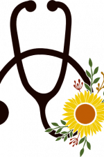 Floral Stethoscope, Sunflower, Medical, Doctor Free Svg File