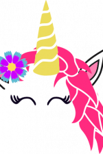floral unicorn head, fantasy animal free svg file
