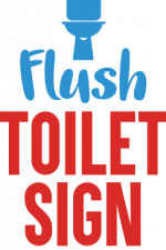 flush toilet sign, bathroom free svg file