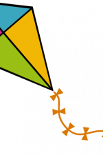 flying kite, kids clipart free svg file image