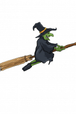 Flying Witch On a Broomstick, Halloween Free Svg File