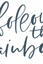 follow the rainbow, baby boho style sayings free svg file