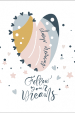 follow your dreams, heart, baby boho design, motivational free svg file