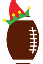 Football Ball and Elf Hat Free Svg File
