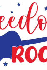 freedom rocks, guitar, musician 4th of july, patriotic free svg file