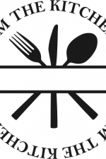 from the kitchen of split text frame, spoons, cooking free svg file