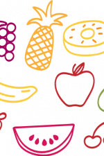 fruits bundle, grapes, pineapple, banana free svg file