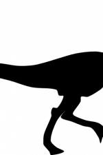 gallimimus silhouette, dino, dinosaur free svg file
