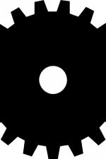 gear silhouette, machine cog free svg file