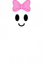 ghost, boo with bow, halloween free svg file