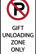 gift unloading zone only, road sign free svg file