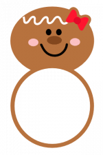 Ginger Bread Girl Monogram, Christmas Free Svg File