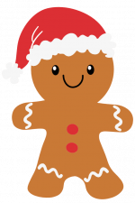 Gingerbread Man Free Svg File, Christmas Hat