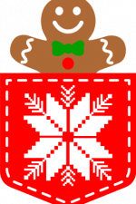 gingerbread man in pocket, christms free svg file