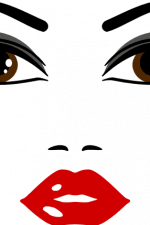 girl face with makeup, eyeshadow free svg file