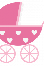 Girl Pram, Baby Carriage - free svg file for members