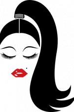 girl with updo ponytail, fashion free svg file