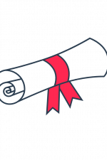 Graduation Diploma with ribbon, Grad Free Svg File