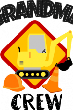 grandma crew, excavator, digger, construction free svg file