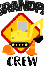grandpa crew, excavator, digger, construction free svg file