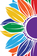 half sunflower, lgbt pride, floral - free svg file for members