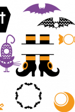 halloween monogram bundle, witch shoes, coffins free svg file